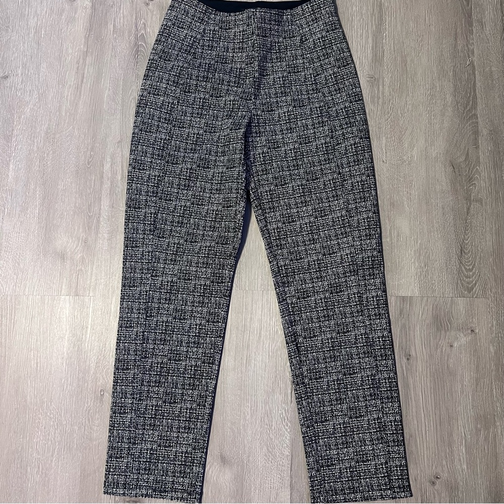 Liverpool Black and White Straight Leg Office-Elegant Pants size 2 - Picture 7 of 9